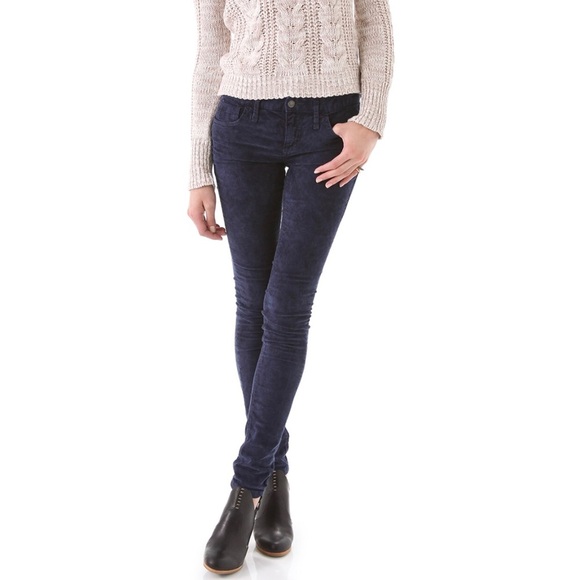 Free People Navy Corduroy Pants - Picture 1 of 8